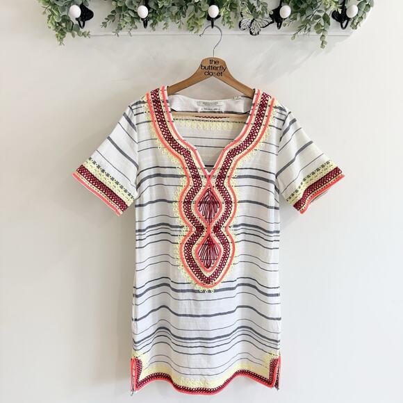 Scotch & Soda Dresses & Skirts - Scotch & Soda Paradise Cove Embroidered Summer Kaftan Tunic Dress Size 2 84810